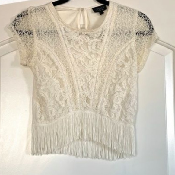 Topshop Fringe Crop Top - Picture 3 of 4